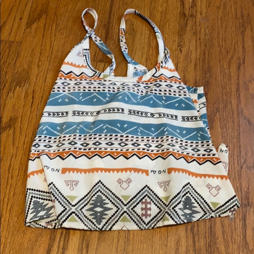 Patterned Flowy Tank Top